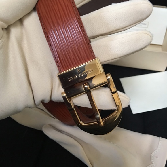 Authentic LV Brown Epi Belt, preowned - Picture 3 of 8